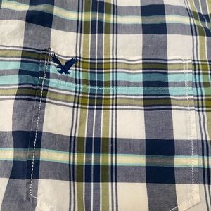 AE Outfitters large plaid athletic fit shirt